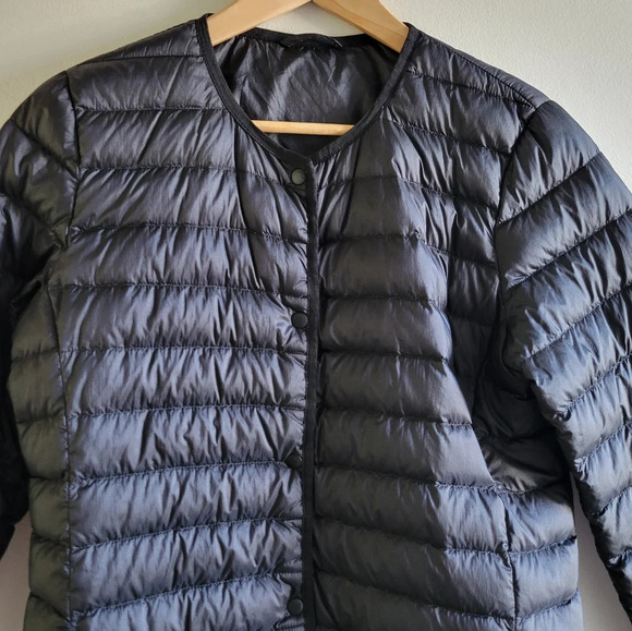 Wilfred by Aritzia Elle  Puffer Packable Mid-length Button Up Down Coat - Picture 3 of 12